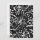 Invitation Palme tropicale blanche et noire Feuille douce 16 (Dos)