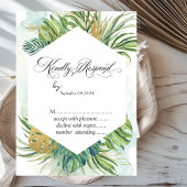 Invitation Palme tropicale Feuille été RSVP