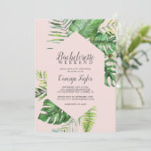 Invitation Palme tropicale sauvage | Blush Bachelorette Week- (Debout devant)