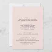 Invitation Palme tropicale sauvage | Blush Bachelorette Week- (Dos)