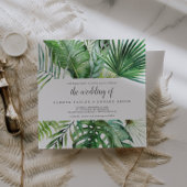 Invitation Palme Tropicale Sauvage Le Mariage Du Mariage Carr