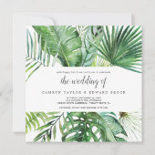 Invitation Palme tropicale sauvage | Motif Le Mariage Du Carr (Devant)