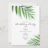 Invitation 'Palmes aquarelles' (Devant)