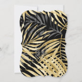 Invitation Palmes d'or gris noir Diamond Anniversaire (Dos)