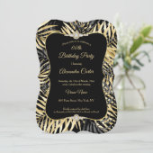Invitation Palmes d'or gris noir Diamond Anniversaire (Debout devant)
