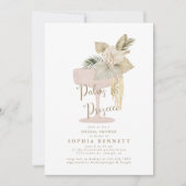 Invitation Palmes et Fête des mariées de poursuites (Devant)