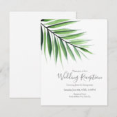 Invitation Palmier à l'aquarelle  (Devant / Derrière)