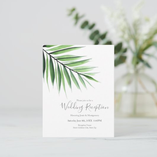 Invitation Palmier aquarelle (Debout devant)