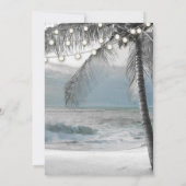 Invitation Palmier blanc Cocotier & Lumières Mariage de plage (Dos)