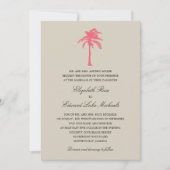 Invitation Palmier de corail | épousant (Devant)