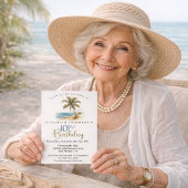 Invitation Palmier de la Plage 101e Anniversaire