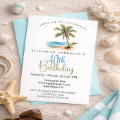 Invitation Palmier de la Plage 40e Anniversaire
