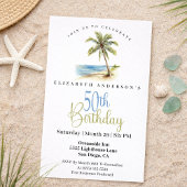 Invitation Palmier de la Plage 50e Anniversaire