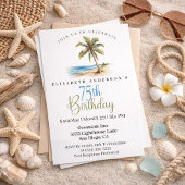 Invitation Palmier de la Plage 75e Anniversaire