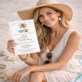 Invitation Palmier de Plage 40e Anniversaire