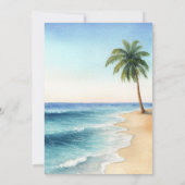 Invitation Palmier de Plage 75e Anniversaire de Mariage (Dos)