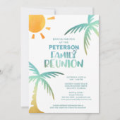 Invitation Palmier de plage à la Réunion familiale (Devant)