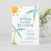 Invitation Palmier de plage à la Réunion familiale (Debout devant)