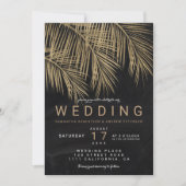 Invitation Palmier d'or moderne tableau de bord élégant maria (Devant)