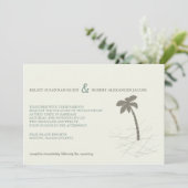 Invitation Palmier -faire-part de mariage (Debout devant)