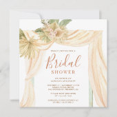 Invitation Palmier séché Terre Feuilles Boho Arch Fête des ma (Devant)