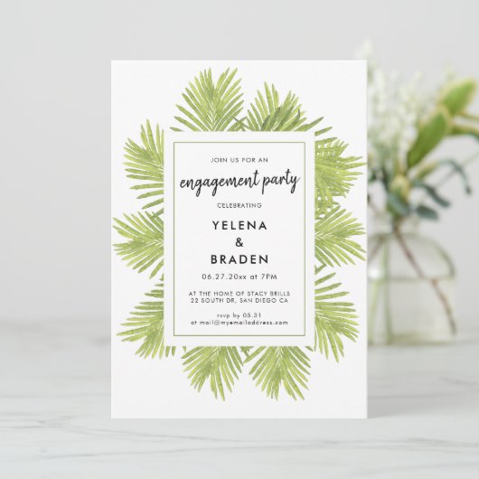 Invitation Palmier tropical (Debout devant)