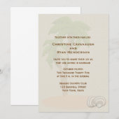 Invitation Palmier tropical (Devant / Derrière)