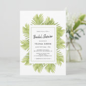 Invitation Palmier tropical Douche nuptiale (Debout devant)