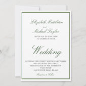 Invitation Palmier tropical Élégant Mariage vert moderne (Dos)