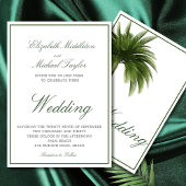Invitation Palmier tropical Élégant Mariage vert moderne