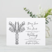 Invitation Palmier Tropical Main Tirée Terre (Debout devant)