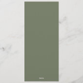 Invitation Palmier Tropical | Menu Mariage Serif Minimal (Dos)