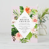 Invitation palmier tropical moderne douche feuille (Debout devant)