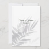 Invitation Palmier Tropical & Ombres Orchidées Beach Wedding (Dos)