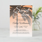 Invitation Palmier tropical Orange Sweet 16 16e anniversaire (Debout devant)