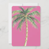 Invitation Palmier Tropical Pink Gold Anniversaire (Dos)
