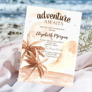 Invitation Palmier Tropical Rustique
