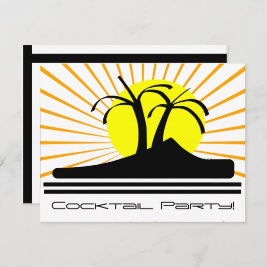 Invitation Palmiers (Devant / Derrière)