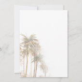 Invitation Palmiers 80e anniversaire de fête aquarelle (Dos)