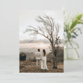 Invitation Palmiers Base de photo de mariage tropical pour vé (Debout devant)