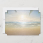 Invitation Palmiers Coucher de soleil Plages  Coquillages RSV (Dos)