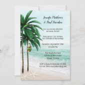 Invitation Palmiers de la plage tropicale après la fête de ma (Devant)