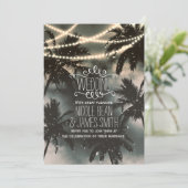 Invitation Palmiers de nuit Enchantés et lumières à cordes (Debout devant)