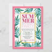 Invitation Palmiers d'été (Devant)