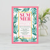 Invitation Palmiers d'été (Debout devant)