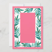 Invitation Palmiers d'été (Dos)