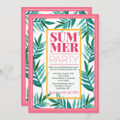 Invitation Palmiers d'été (Devant / Derrière)