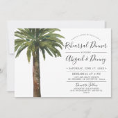Invitation Palmiers Dusty | Soirée de répétition Mariage (Devant)
