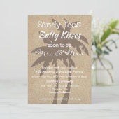 Invitation Palmiers & Mariage de sable de plage (Debout devant)