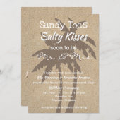 Invitation Palmiers & Mariage de sable de plage (Devant / Derrière)